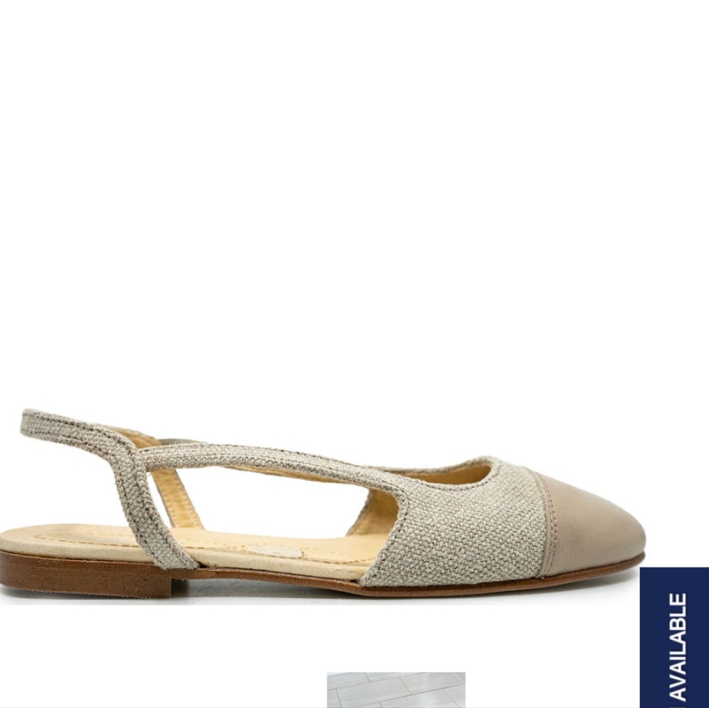 Spain+Co Linene Captoe Slingback New Flats Size 41